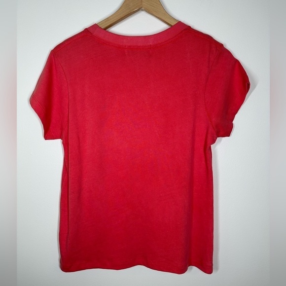 WILDFOX Pink Embroidered Just No Tee Small - Picture 5 of 5